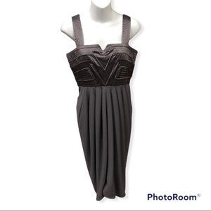 Demi Couture for Plastic Island Grecian Dress in Charcoal Gray size Medium US 6